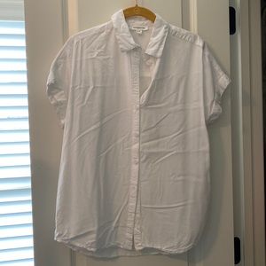 White short sleeve button down